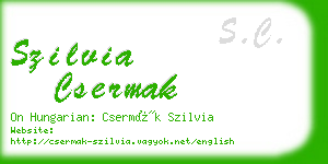 szilvia csermak business card